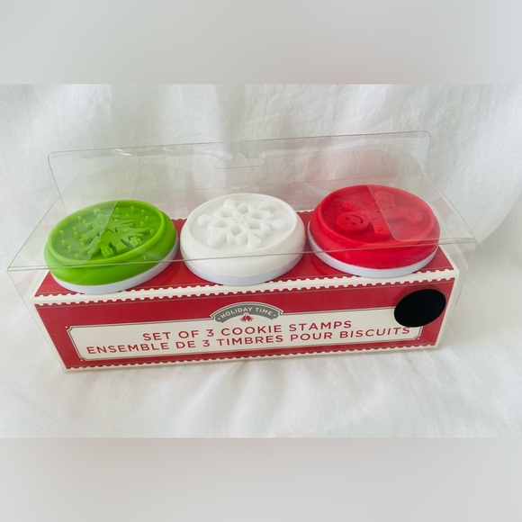 NIB Set of 3 Holiday Cookie Stamps - Picture 2 of 5